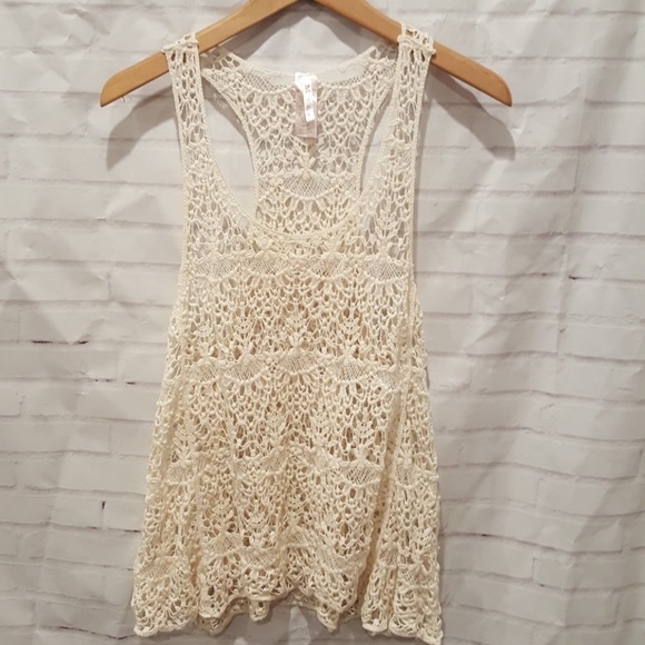 M U.S.A Other - M U.S.A cream crochet swimsuit cover-up